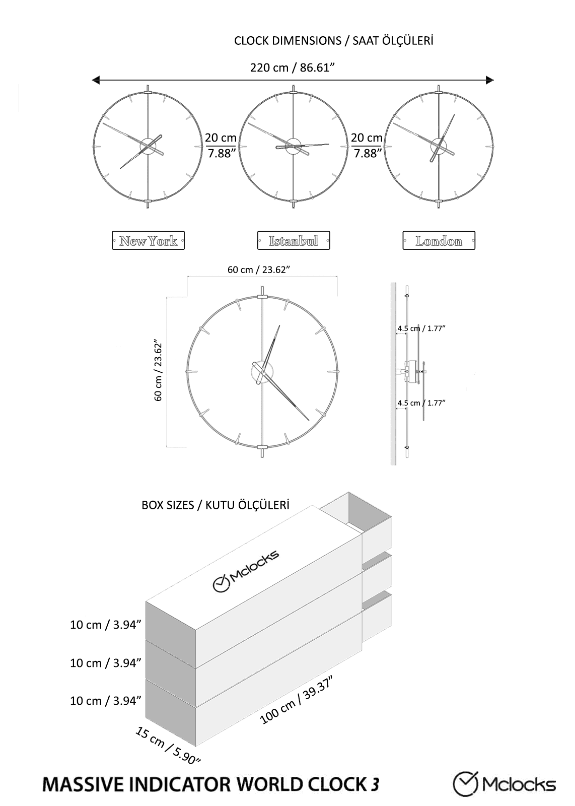 massive indicator is a modern wall clock