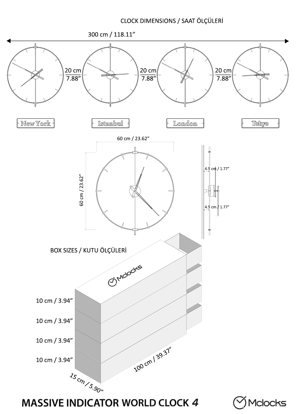 massive indicator is a modern wall clock