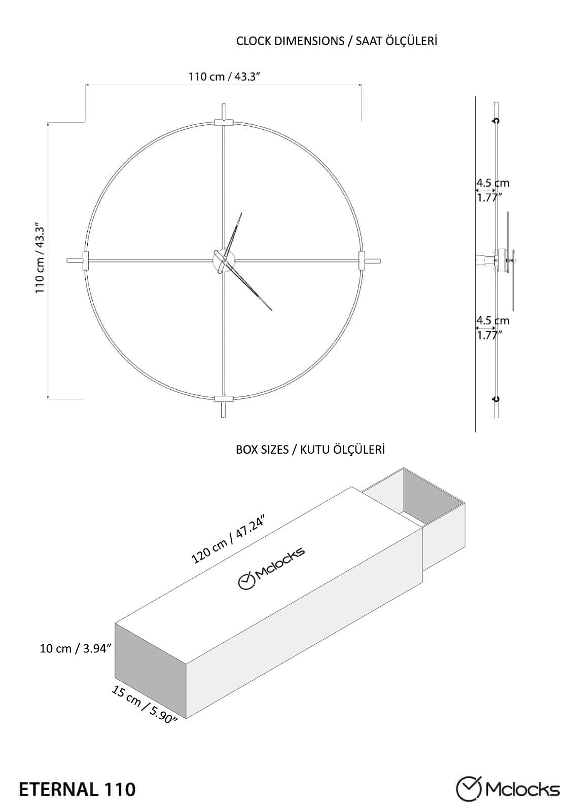 eternal clock size