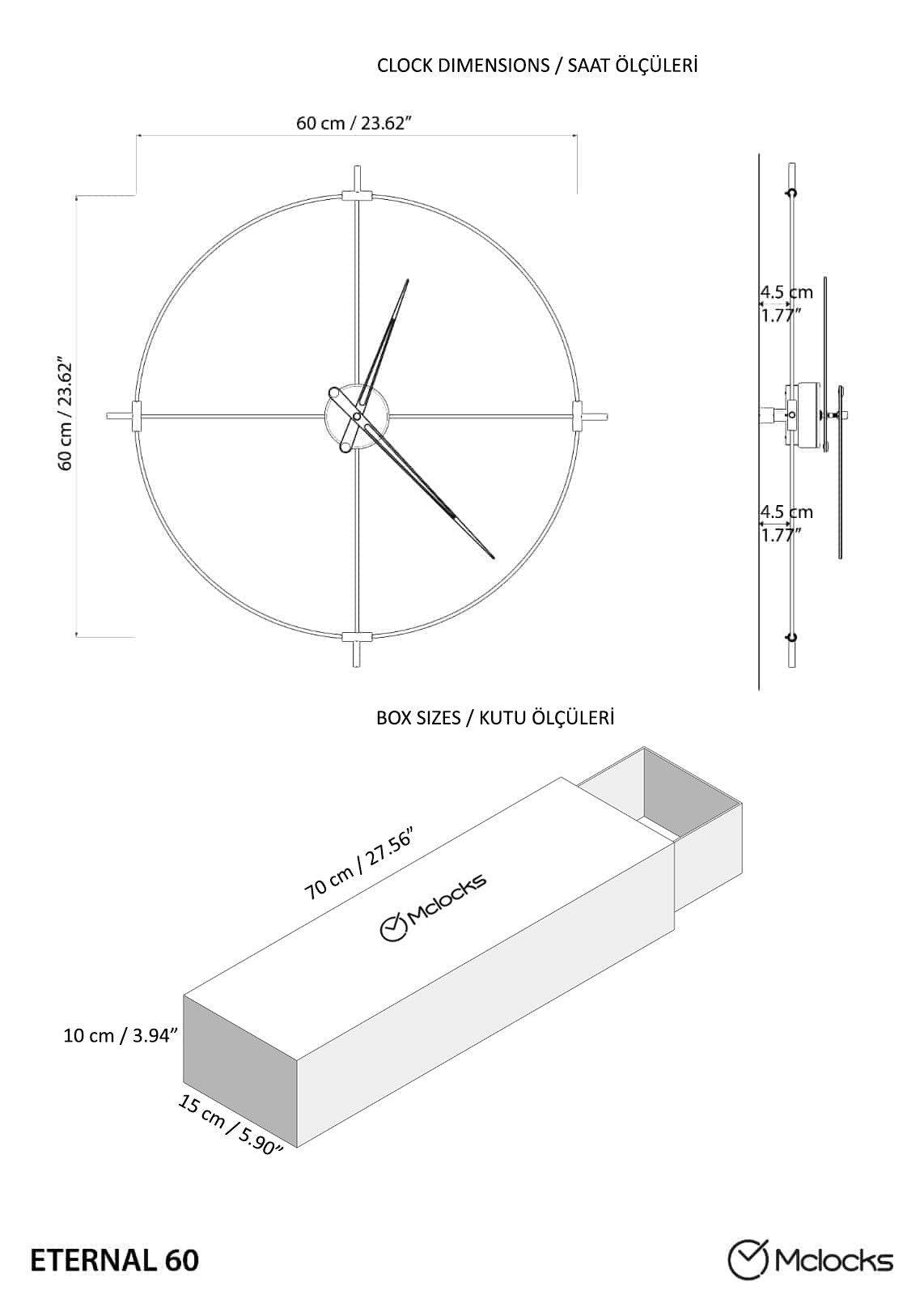 eternal clock size