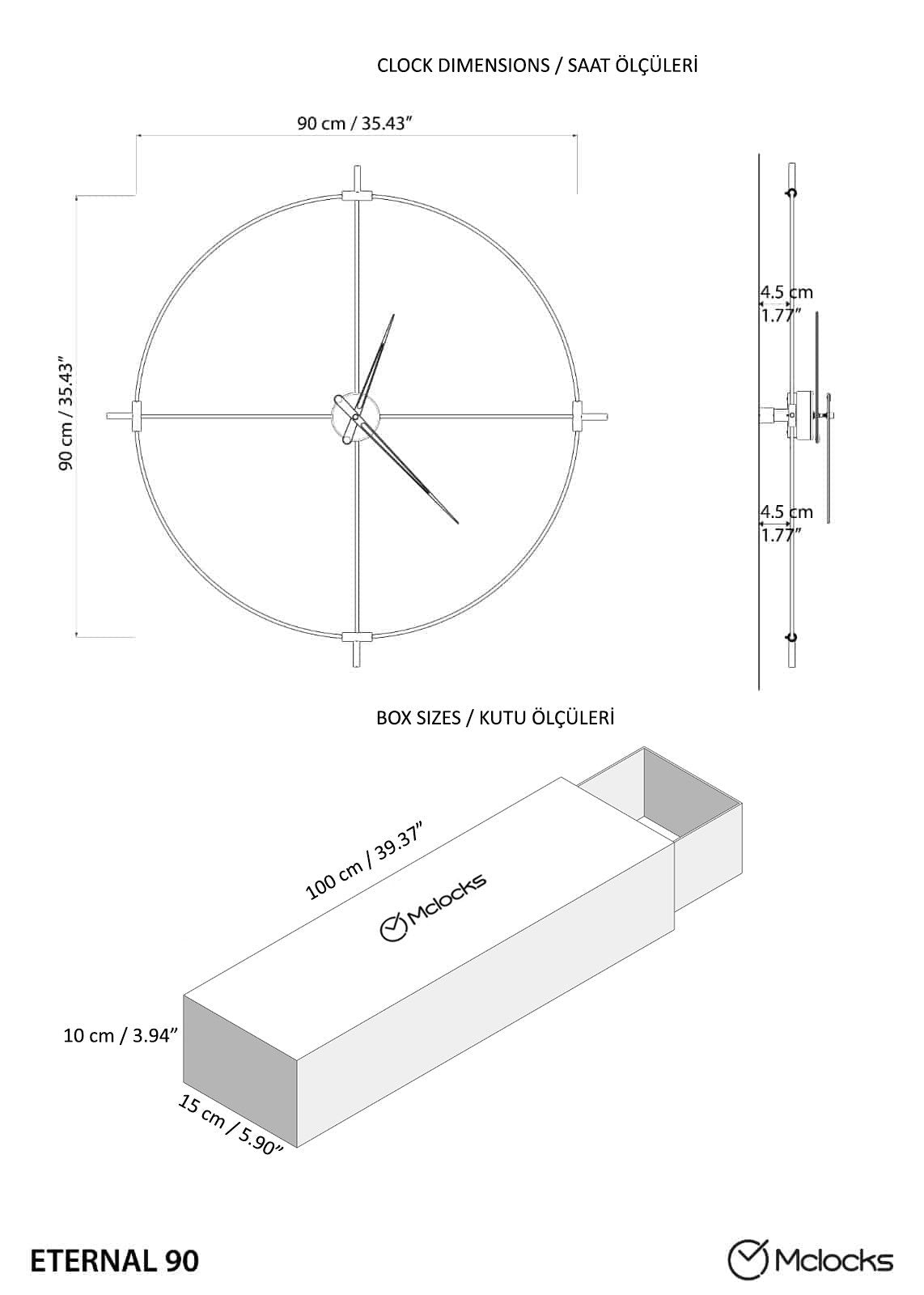 eternal clock size