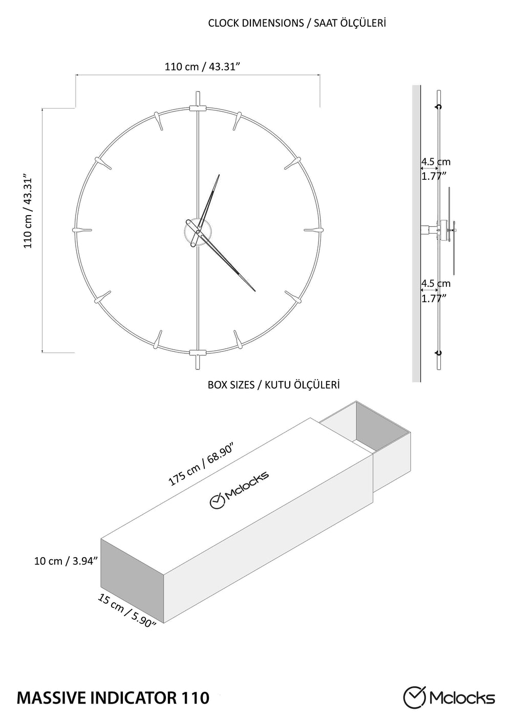 massive indicator is a modern wall clock