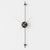 black and rose decorative modern wall clock hang on white wall.