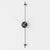 black and white decorative modern wall clock hang on white wall.