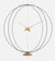 gold modern floor clock atom 35 inches