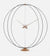 silver modern floor clock atom 35 inches