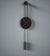 red minimalist wall clock serenity 17 inches